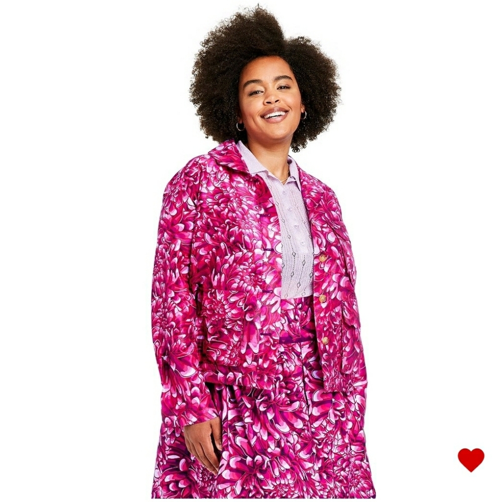 Kika Vargas x Target Women's Mum Floral Scallop Pocket Jacket